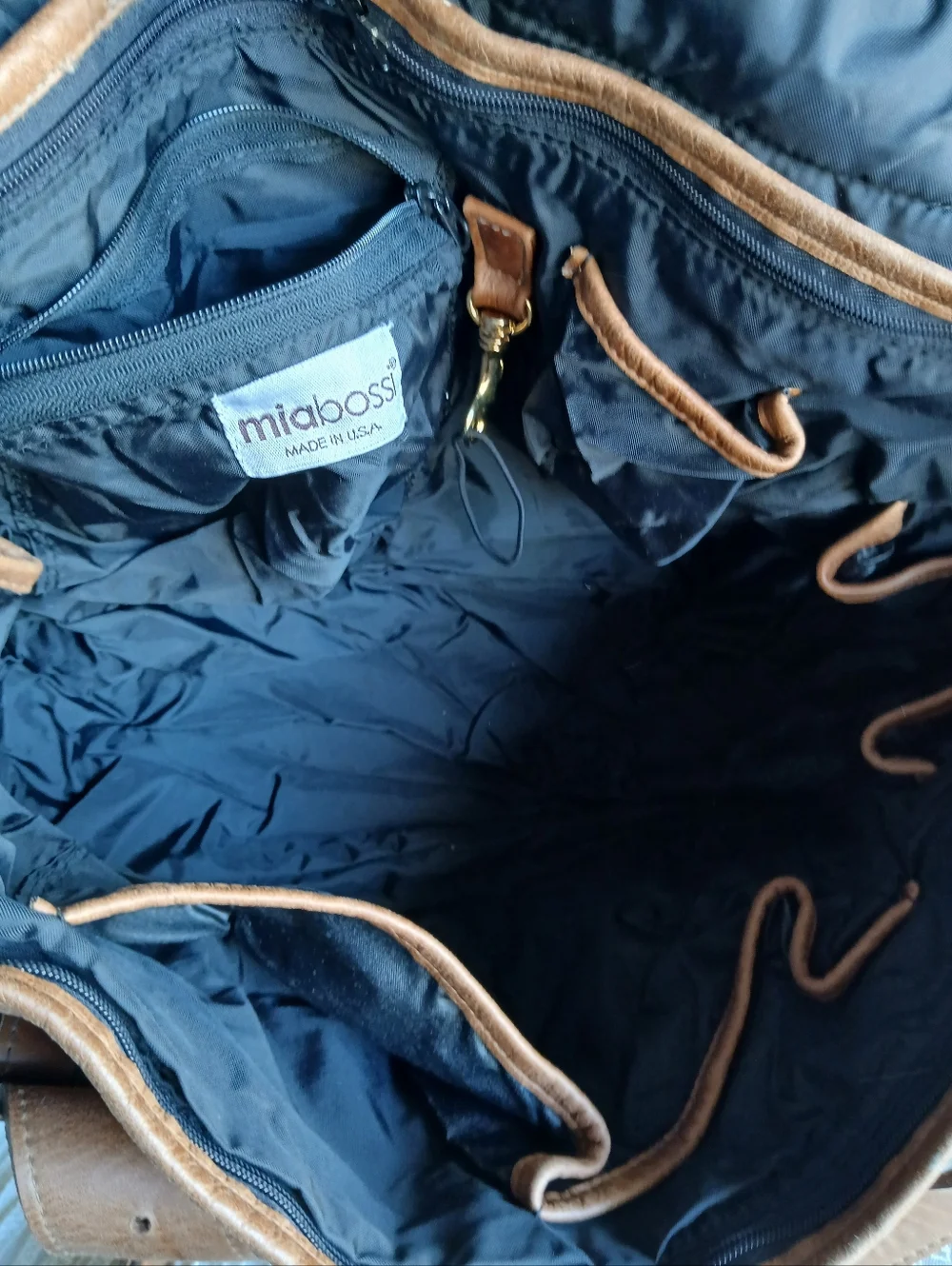 Miabossi Leather Diaper Bag